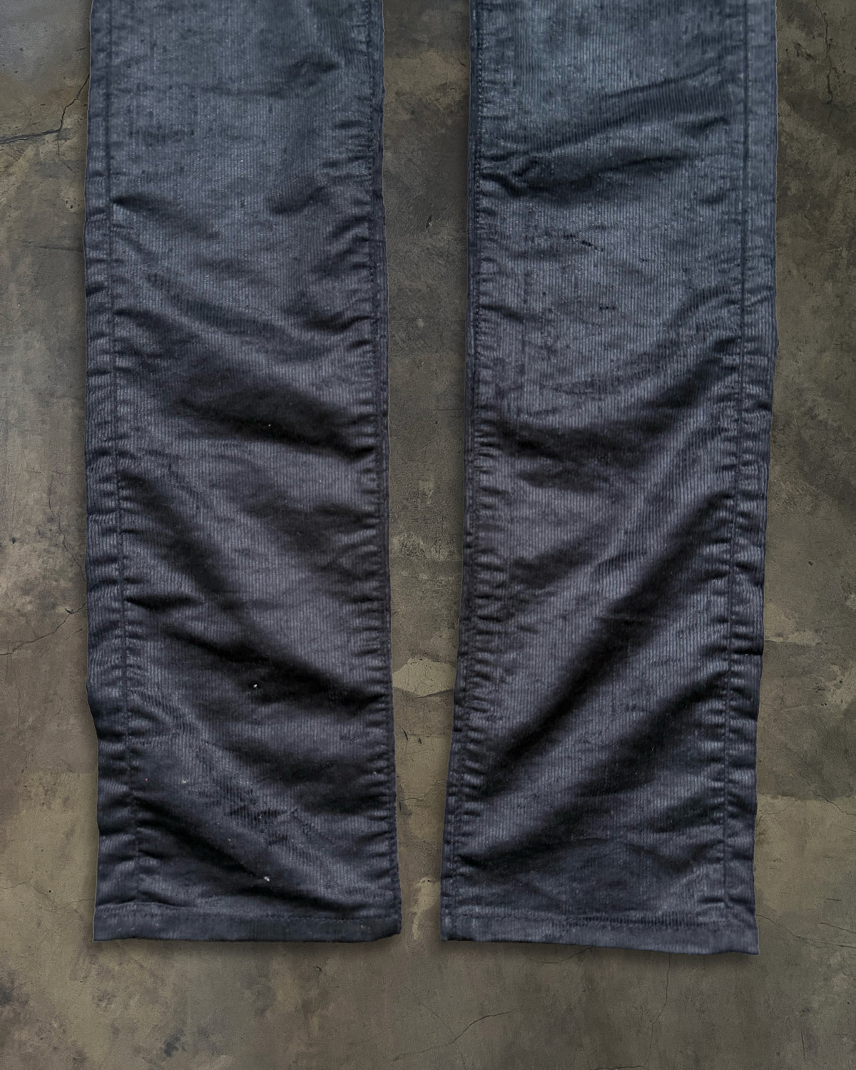 DIOR HOMME AW2007  "NAVIGATE" RUNWAY COATED BLACK CORDUROY