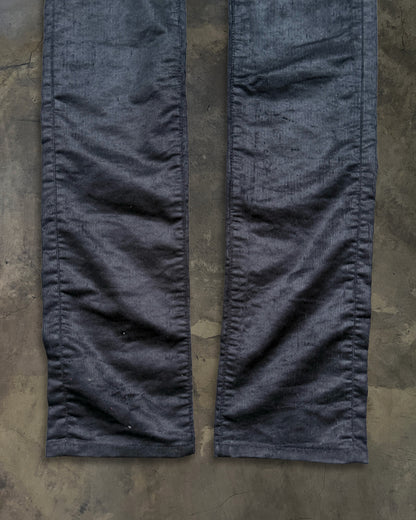 DIOR HOMME AW2007  "NAVIGATE" RUNWAY COATED BLACK CORDUROY
