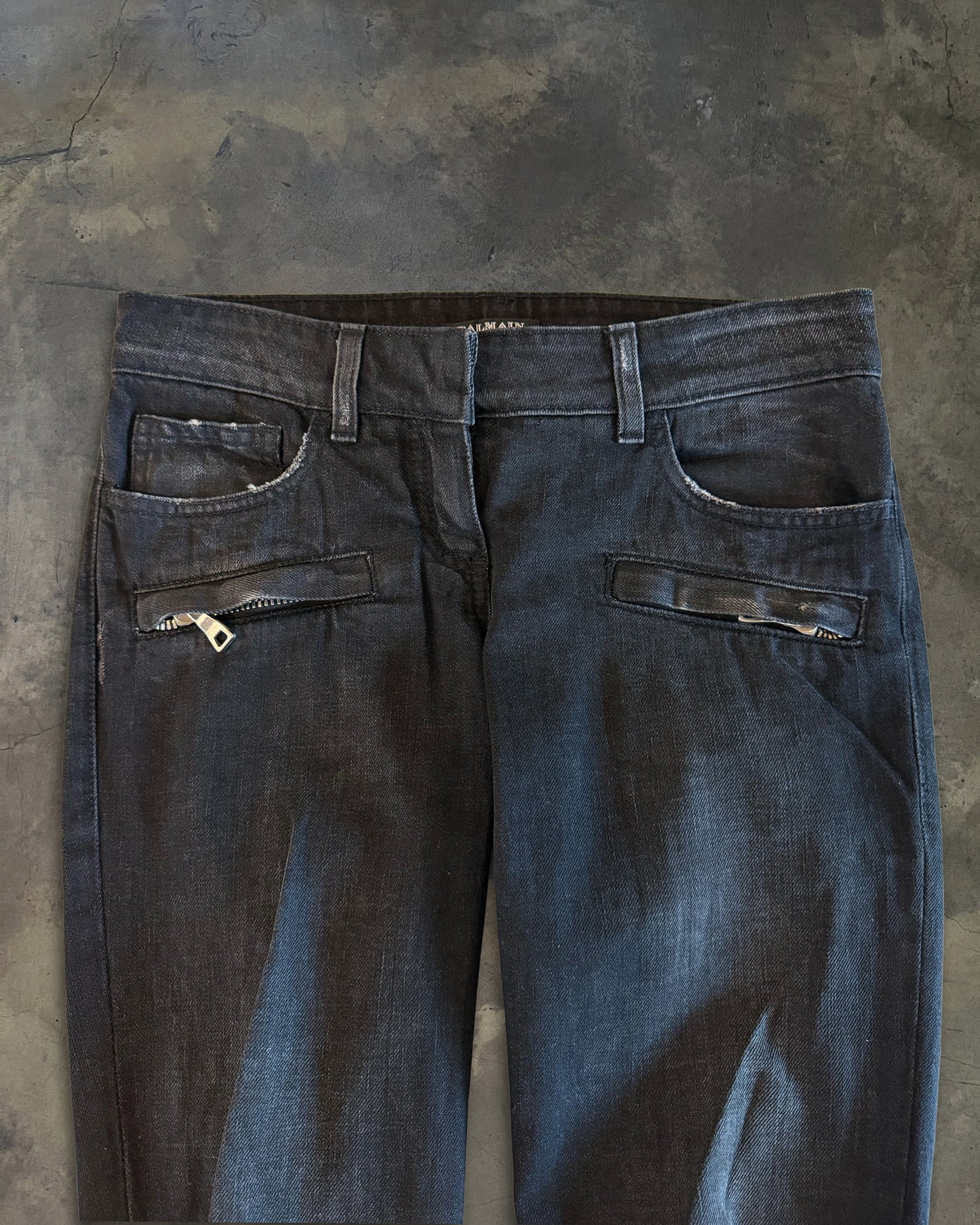 BALMAIN BIKER DENIM