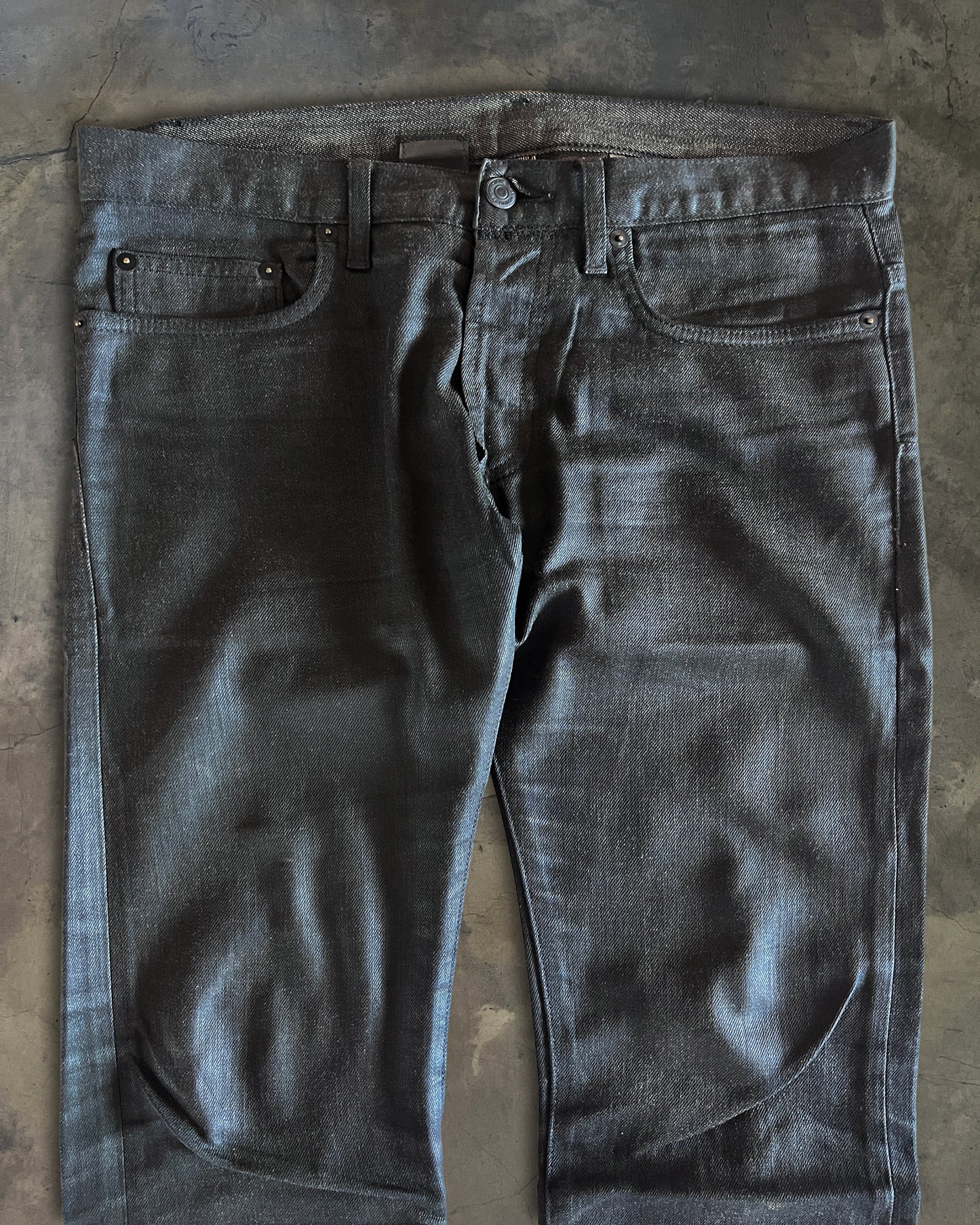 DIOR HOMME AW2008 NIGHTFALL WAXED DENIM