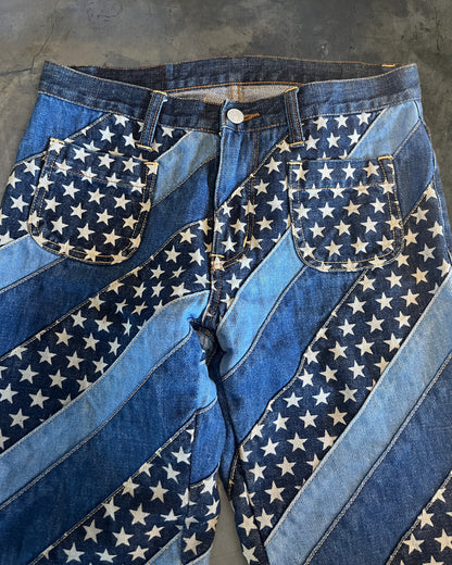 HYSTERIC GLAMOUR STAR RECONSTRUCTED DENIM