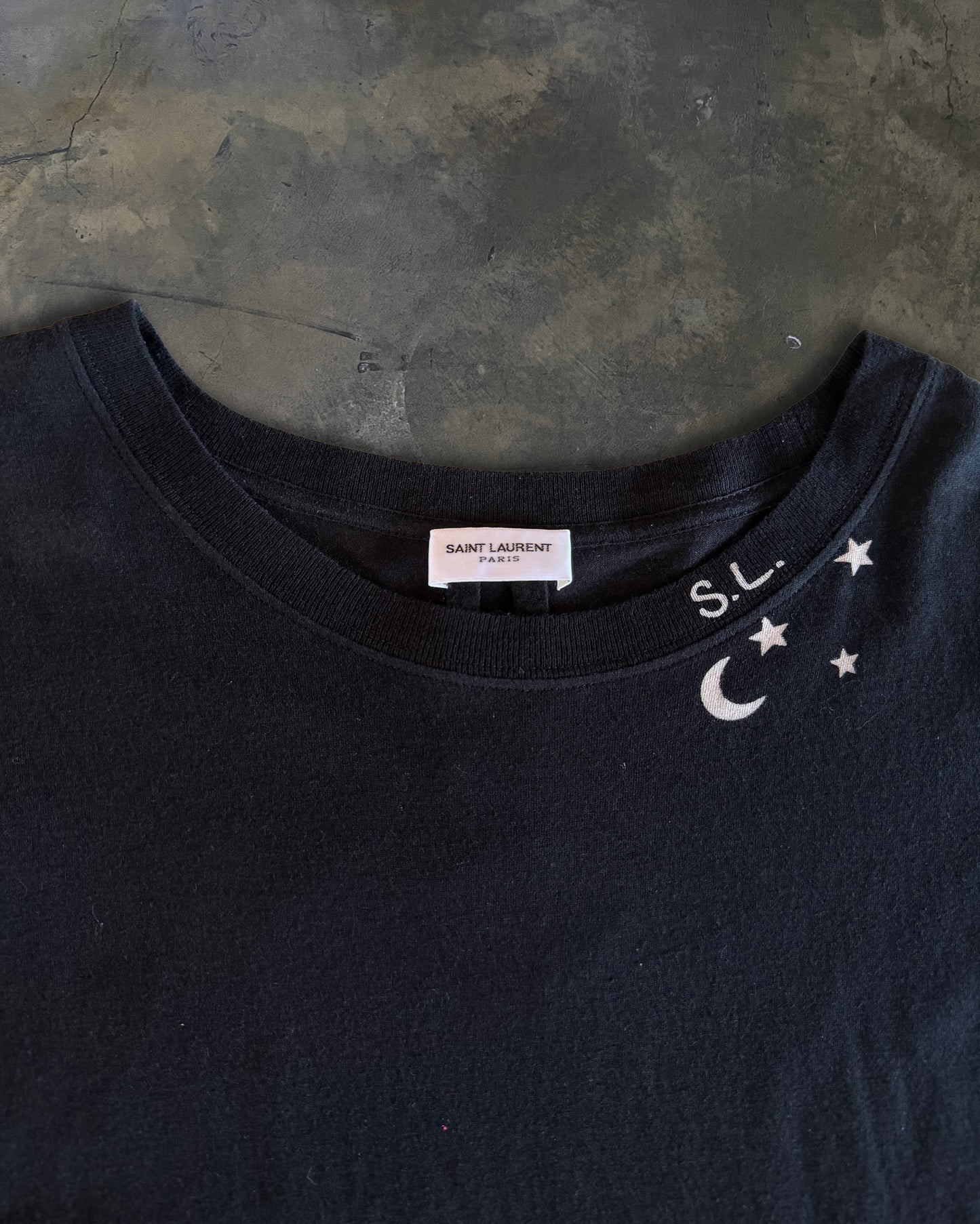 SAINT LAURENT 2016 BLACK STAR TEE