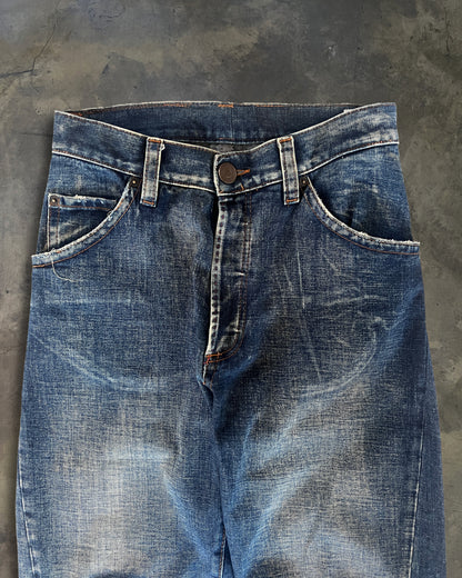 DSQUARED2 LEATHER CRAFT PATCHWORK DENIM JEANS