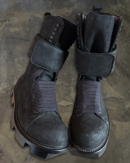 RICK OWENS FW2013 ‘PLINTH’ RUNWAY BLISTERED MEGATOOTH BOOTS