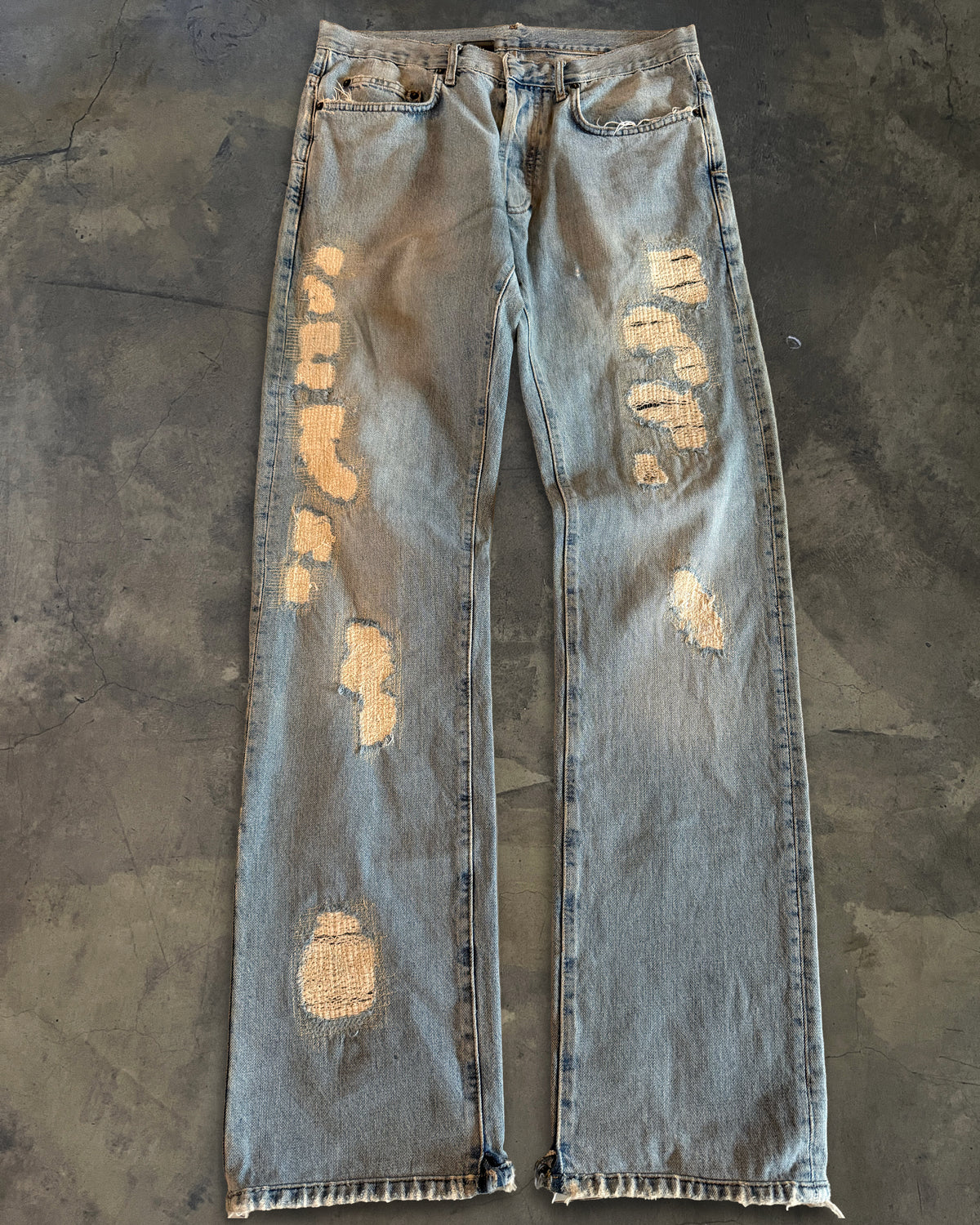 DIOR HOMME SS2006 CRASH DENIM JEANS