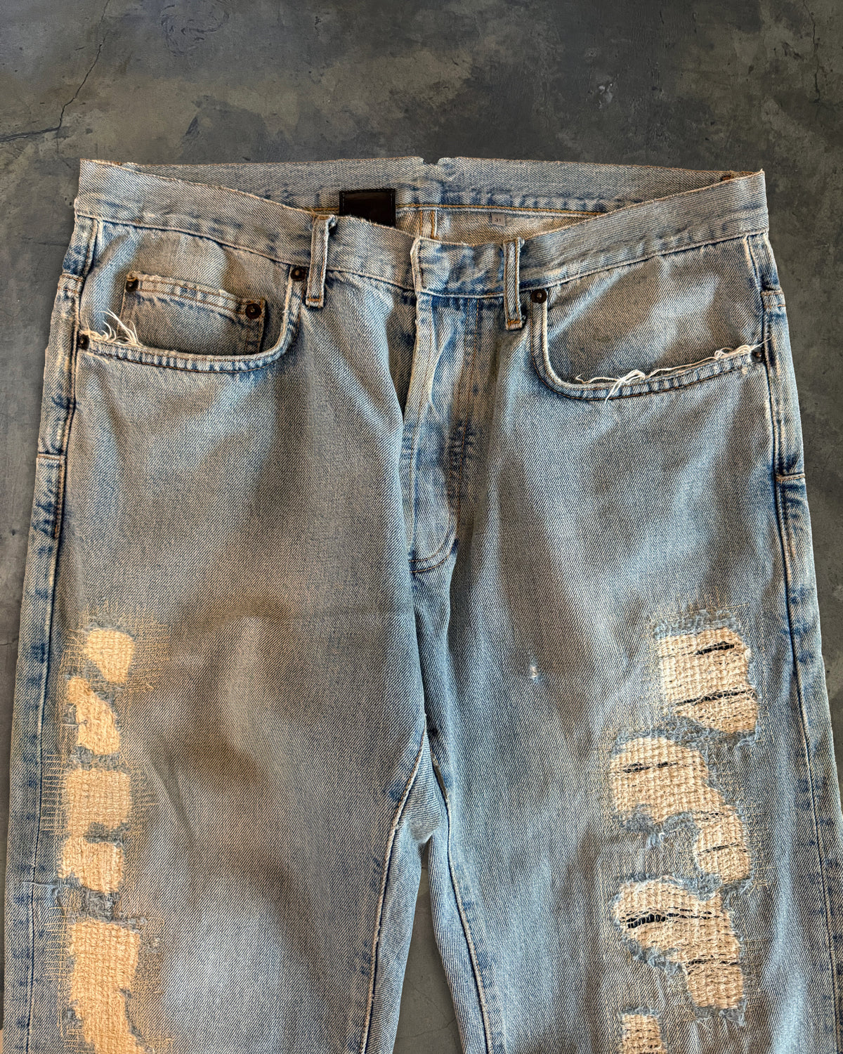 DIOR HOMME SS2006 CRASH DENIM JEANS