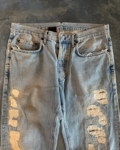 DIOR HOMME SS2006 CRASH DENIM JEANS