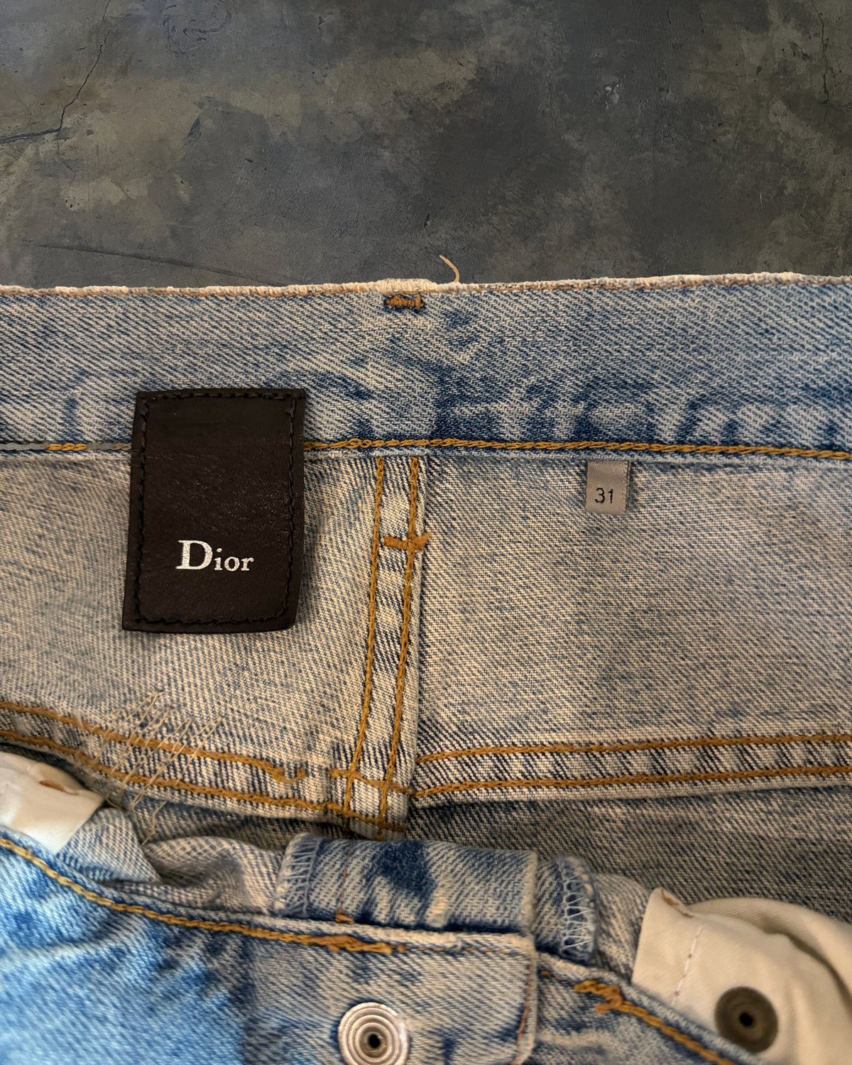 DIOR HOMME SS2006 CRASH DENIM JEANS