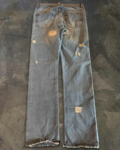 DIOR HOMME SS2006 CRASH DENIM JEANS