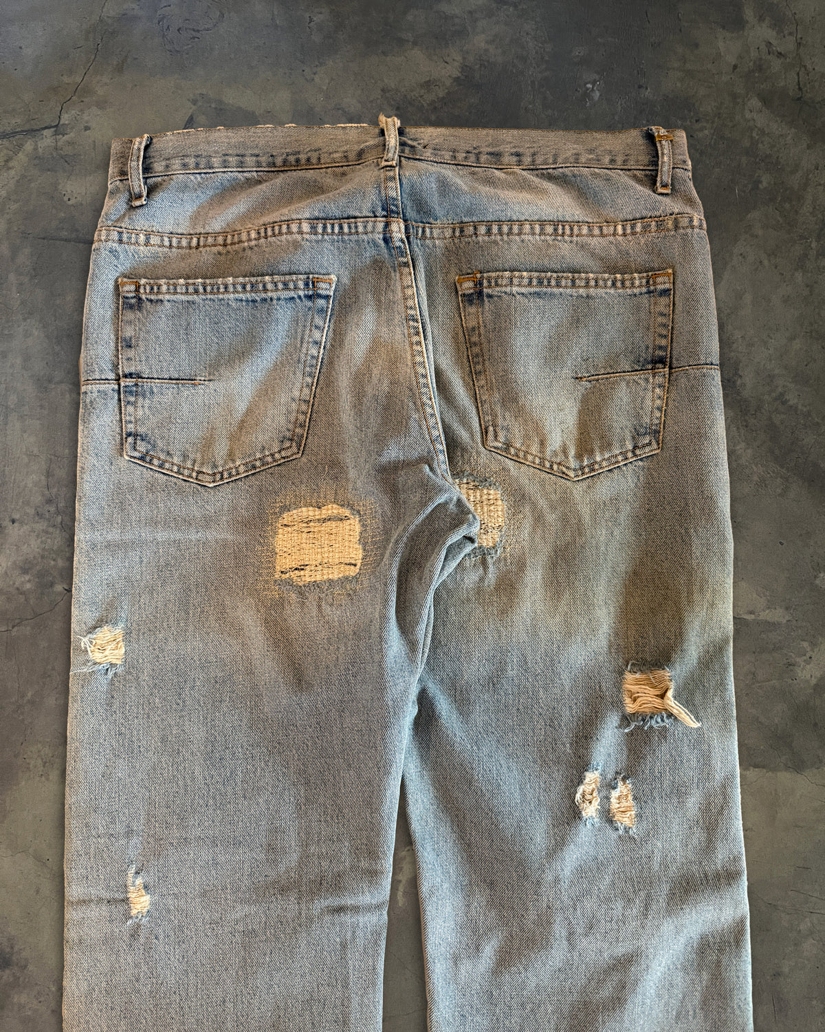 DIOR HOMME SS2006 CRASH DENIM JEANS