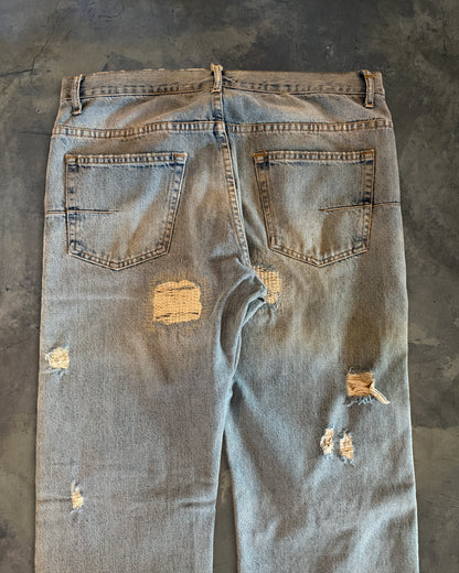 DIOR HOMME SS2006 CRASH DENIM JEANS