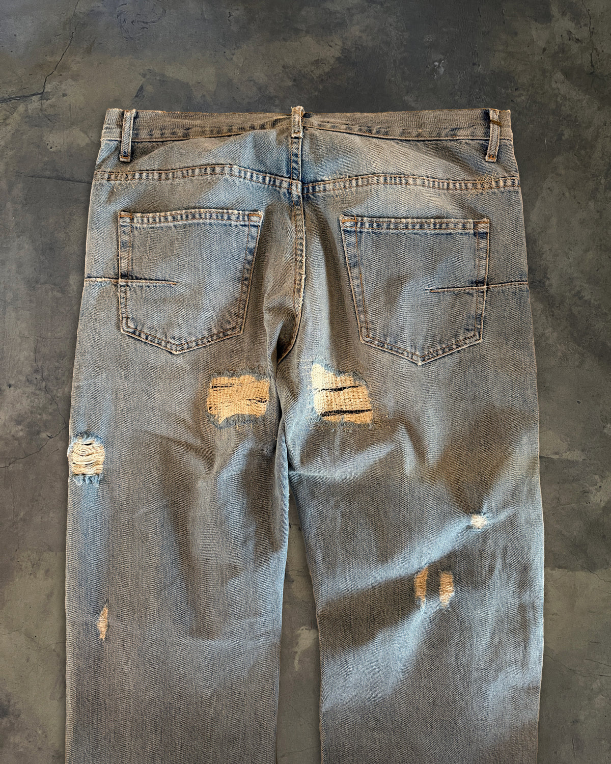 DIOR HOMME SS2006 CRASH DENIM JEANS