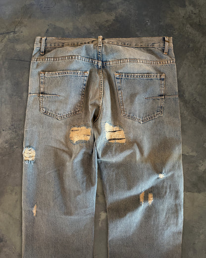 DIOR HOMME SS2006 CRASH DENIM JEANS