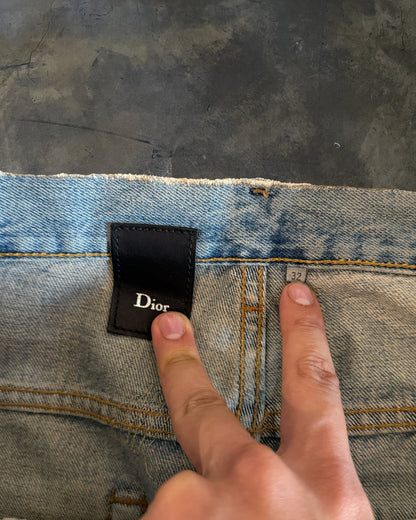 DIOR HOMME SS2006 CRASH DENIM JEANS