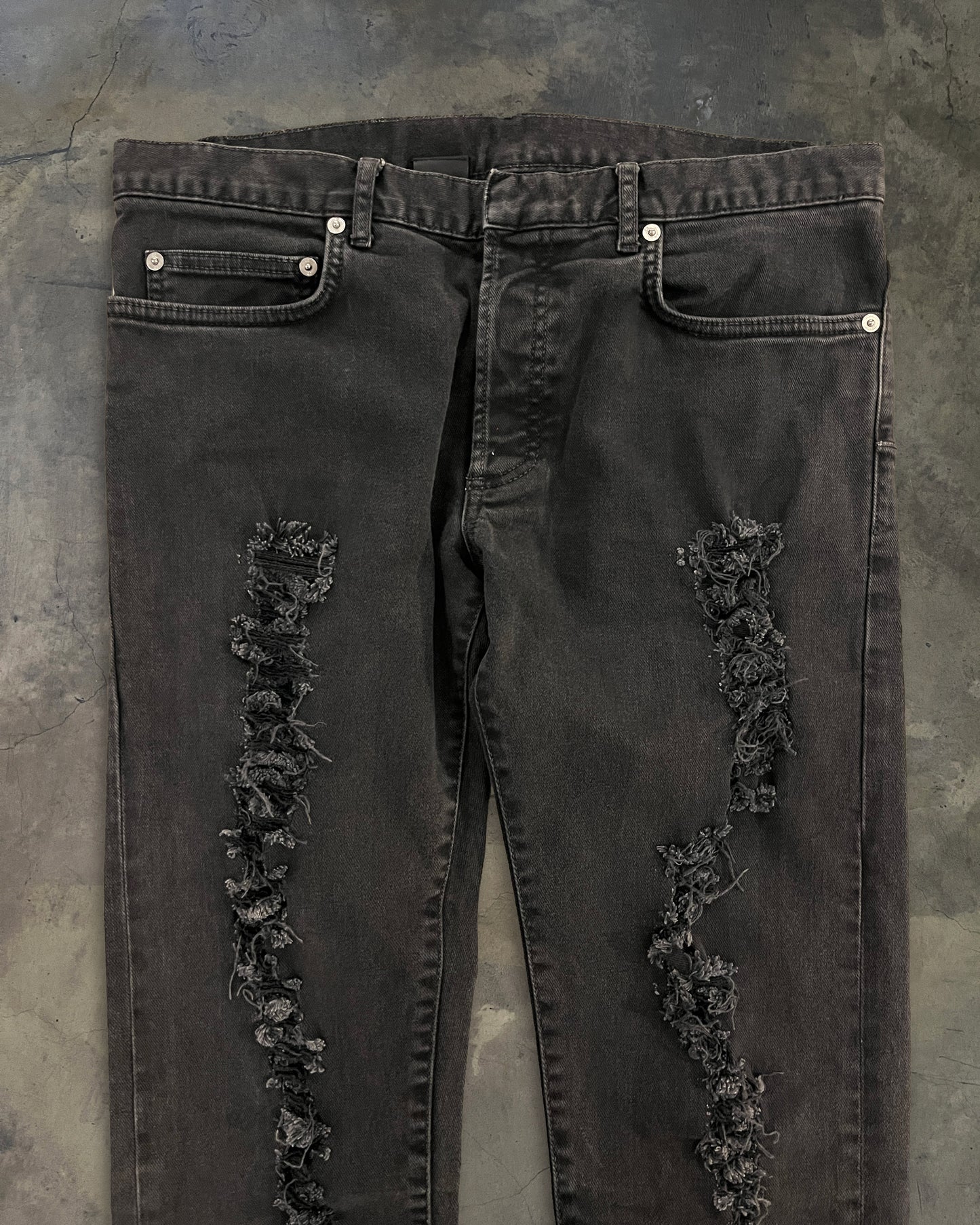 DIOR HOMME FW2010 DISTRESSED DENIM