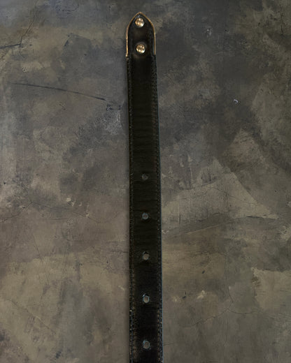 SAINT LAURENT CROC EMBOSSED WESTERN BELT