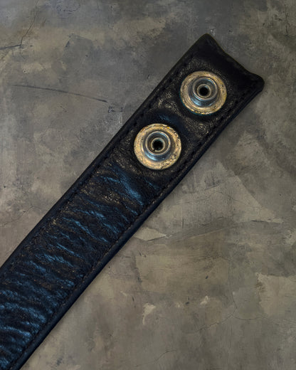 CHROME HEARTS FLEUR 3 BUTTON LEATHER BRACELET