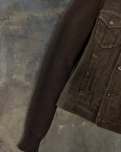 2010's DOLCE & GABBANA DISTRESSED HYBRID DOCKING JACKET