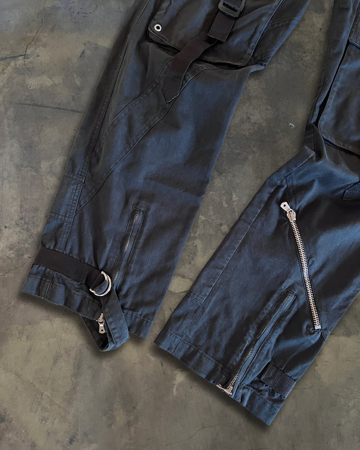 DOLCE GABBANA AW2003 BONDAGE PARACHUTE CARGO PANTS