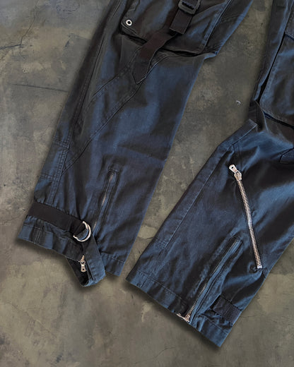 DOLCE GABBANA AW2003 BONDAGE PARACHUTE CARGO PANTS