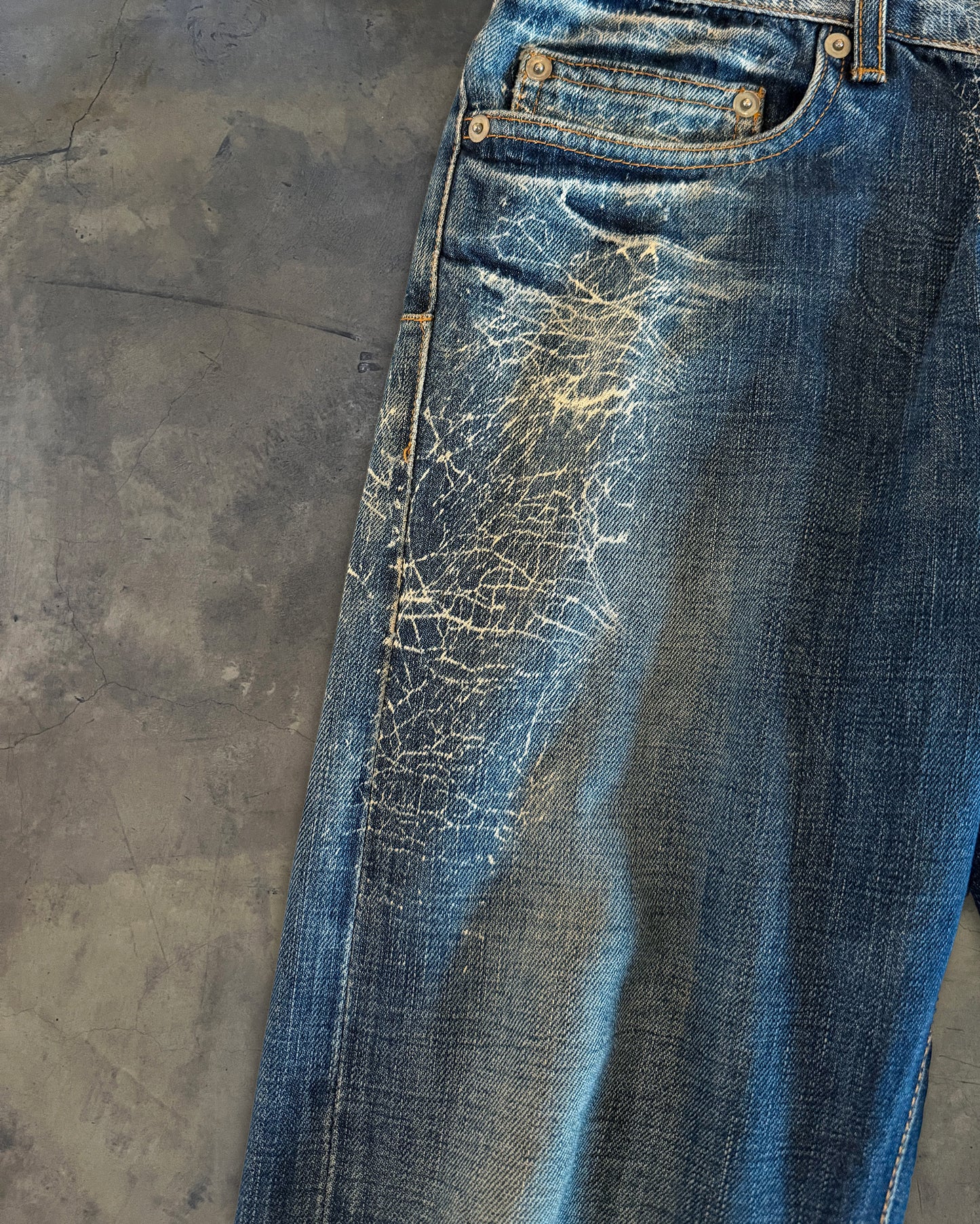 DIOR HOMME SS2007 SPIDERWEB DENIM