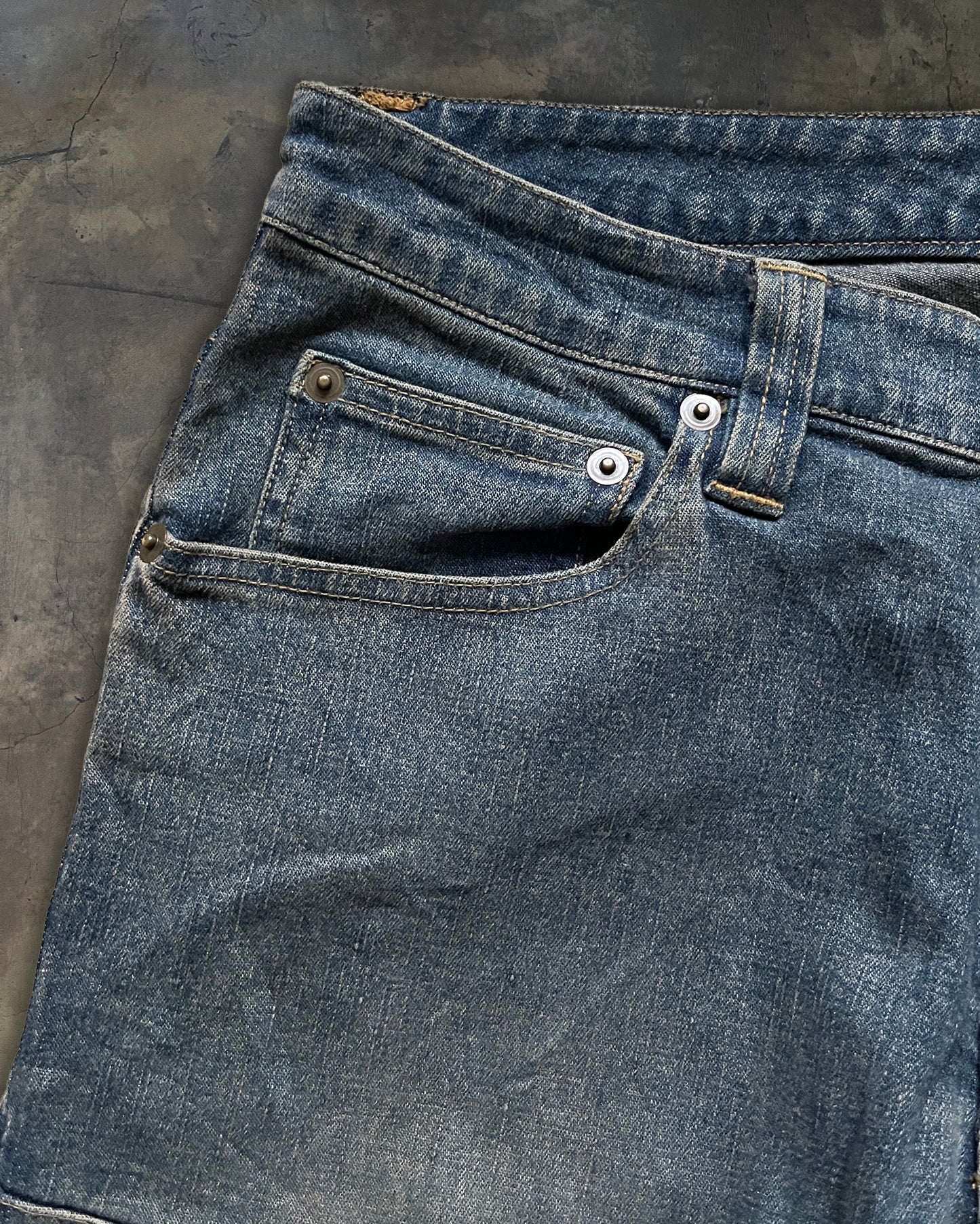 TORNADO MART LACE UP MUD WASHED DENIM