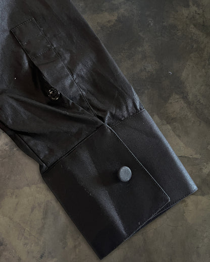 DIOR HOMME AW2008 MANDARIN COLLAR WAXED SHIRT
