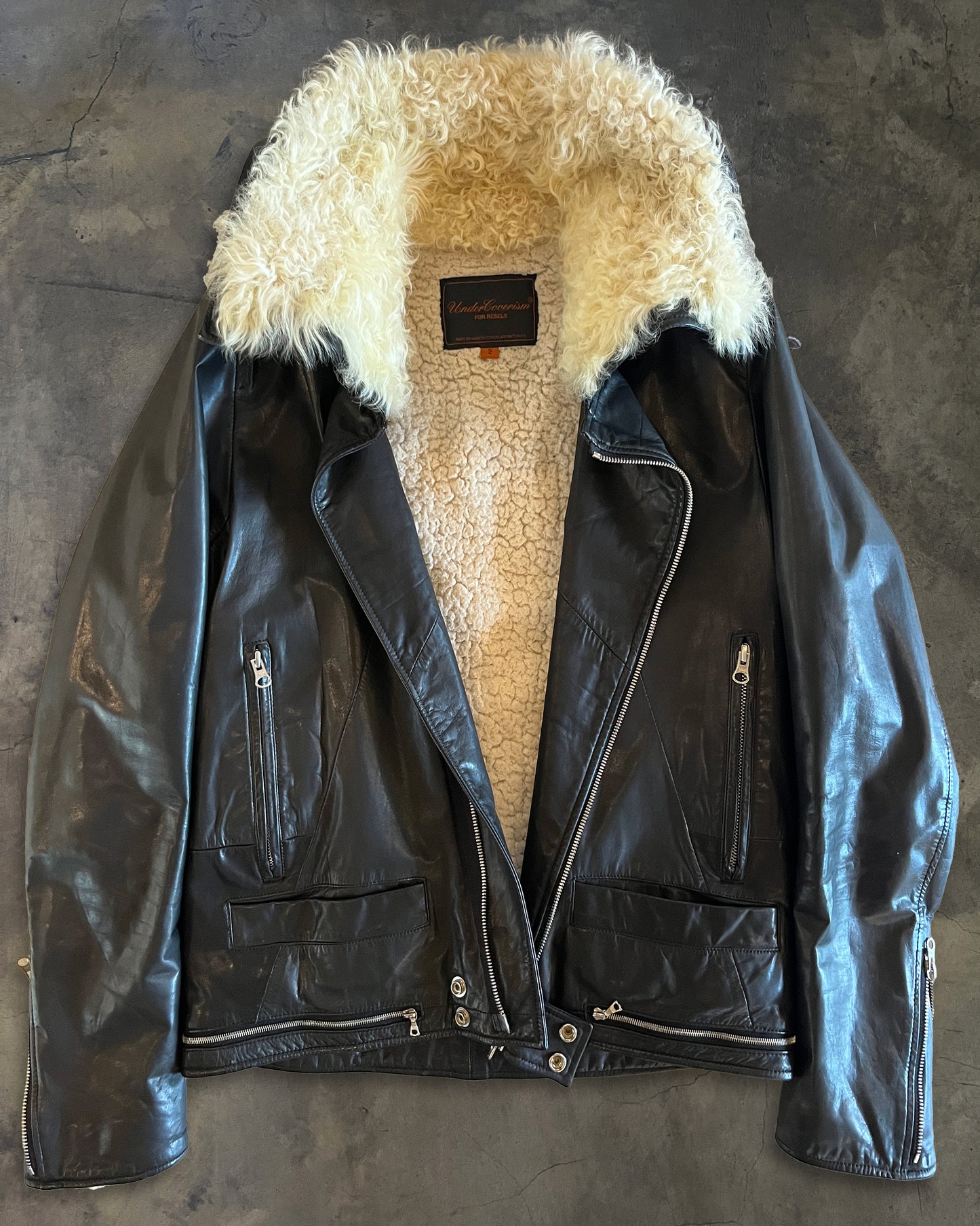 UNDERCOVER AW2006 "GURU GURU" HORSE LEATHER SHEARLING JACKET