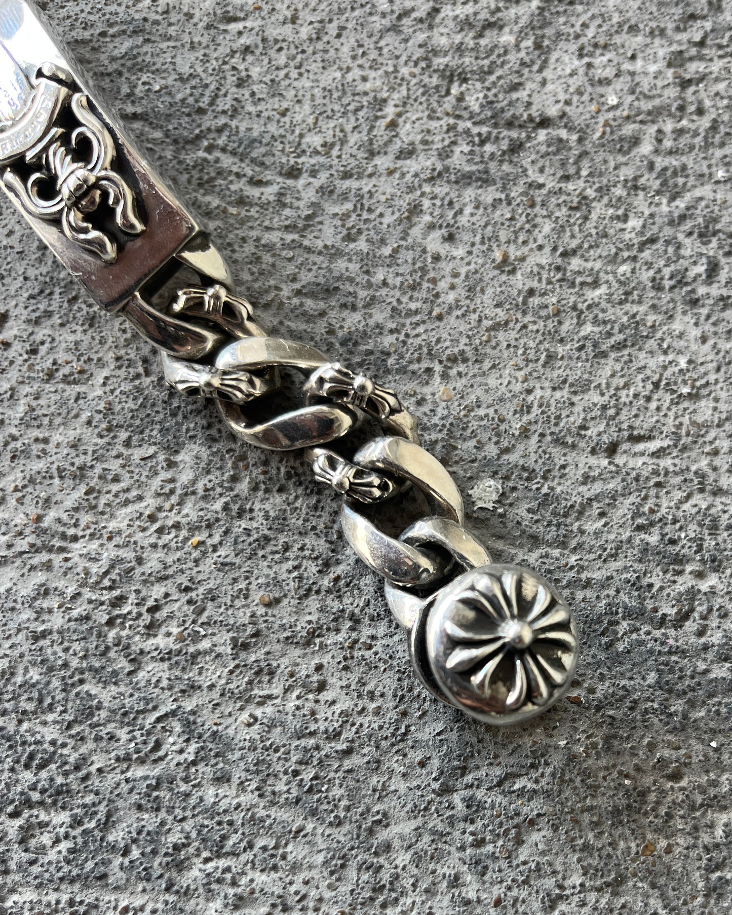 CHROME HEARTS DAGGER ID FANCY LINK CLASP BRACELET