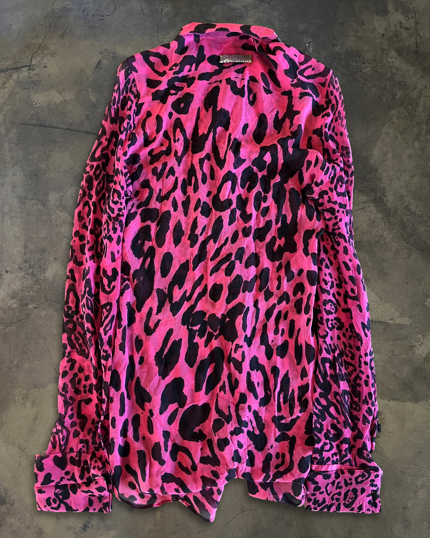 IFSIXWASNINE TXS-4 CHEETAH PRINT SILK SHIRT