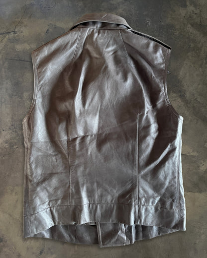RICK OWENS SS2014 "VICIOUS" LEATHER BIKER VEST