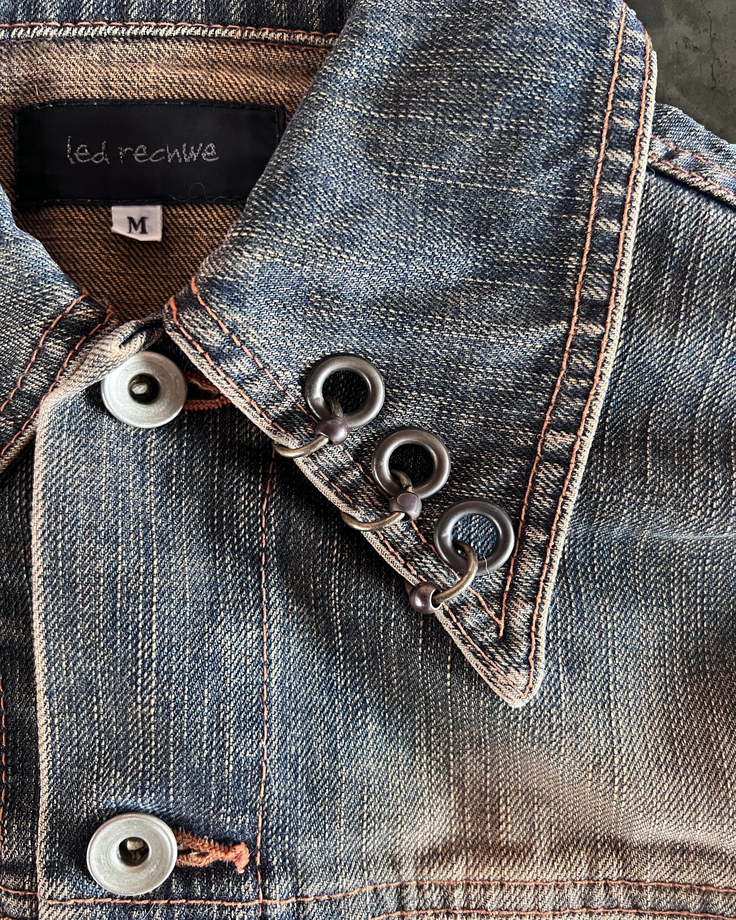 2000S LED RECHWE DALLAS PIERCED DENIM JACKET