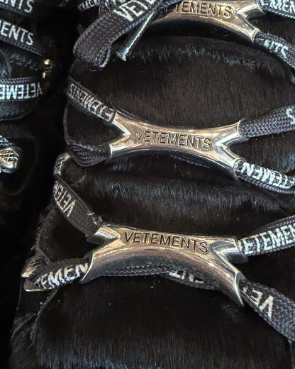 VETEMENTS X NEW ROCK PONY HAIR BOOTS