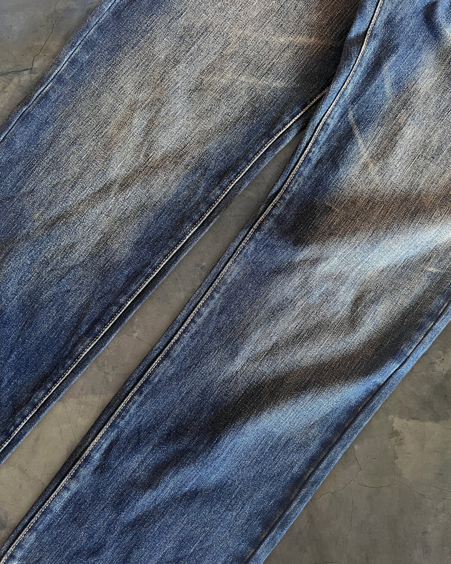 DIOR HOMME RUNWAY SS2005 BAGGY WASHED DENIM