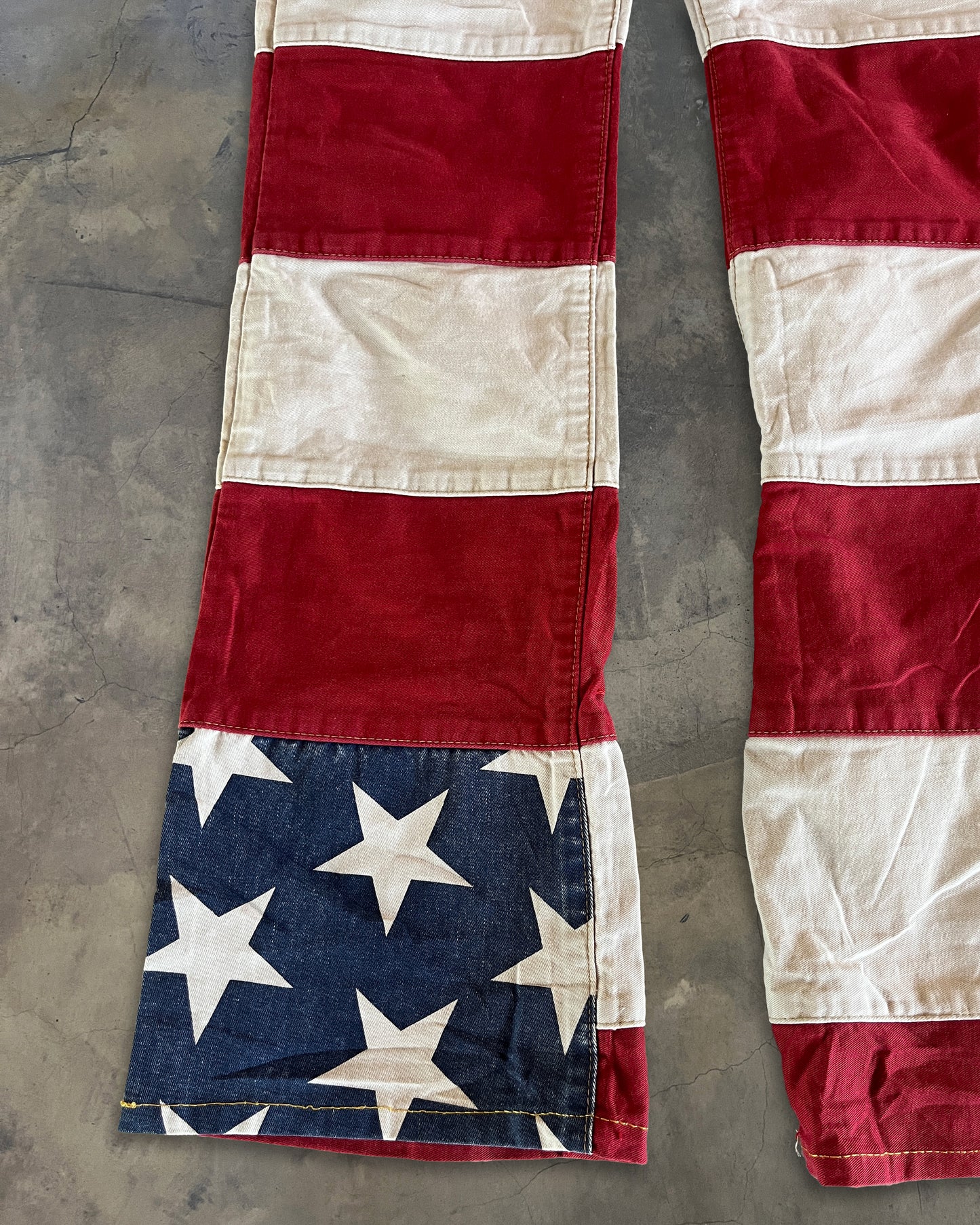 90's HYSTERIC GLAMOUR AMERICAN FLAG PRISONER PANTS