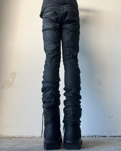 RICK OWENS SS2014 "VICIOUS" WAXED DETROIT CUT JEANS