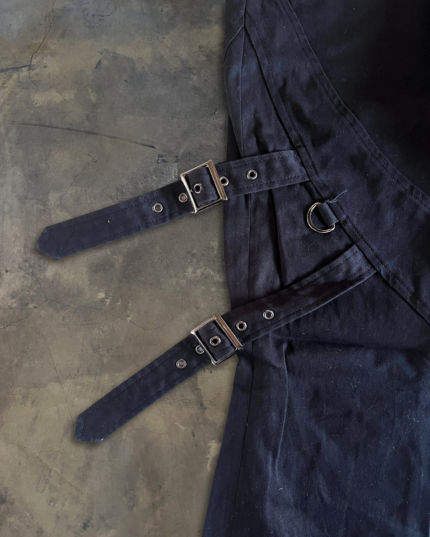BLACK PEACE NOW BONDAGE PANTS