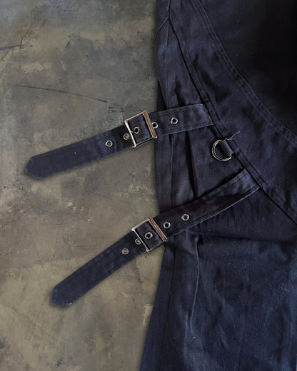 BLACK PEACE NOW BONDAGE PANTS