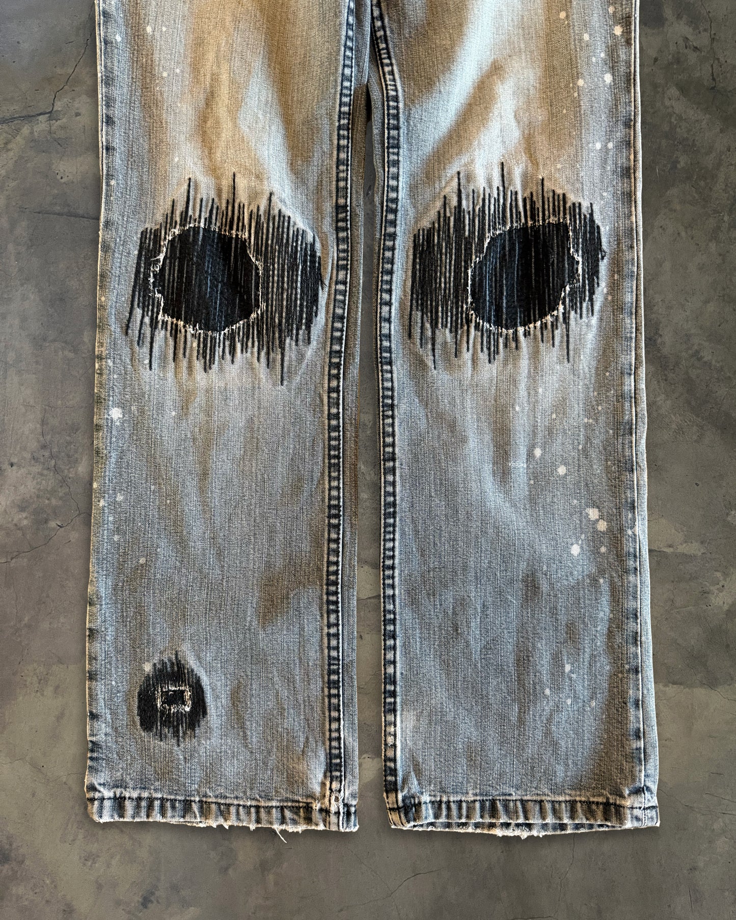 NUMBER (N)INE FW2001 BORO PAINTER DENIM