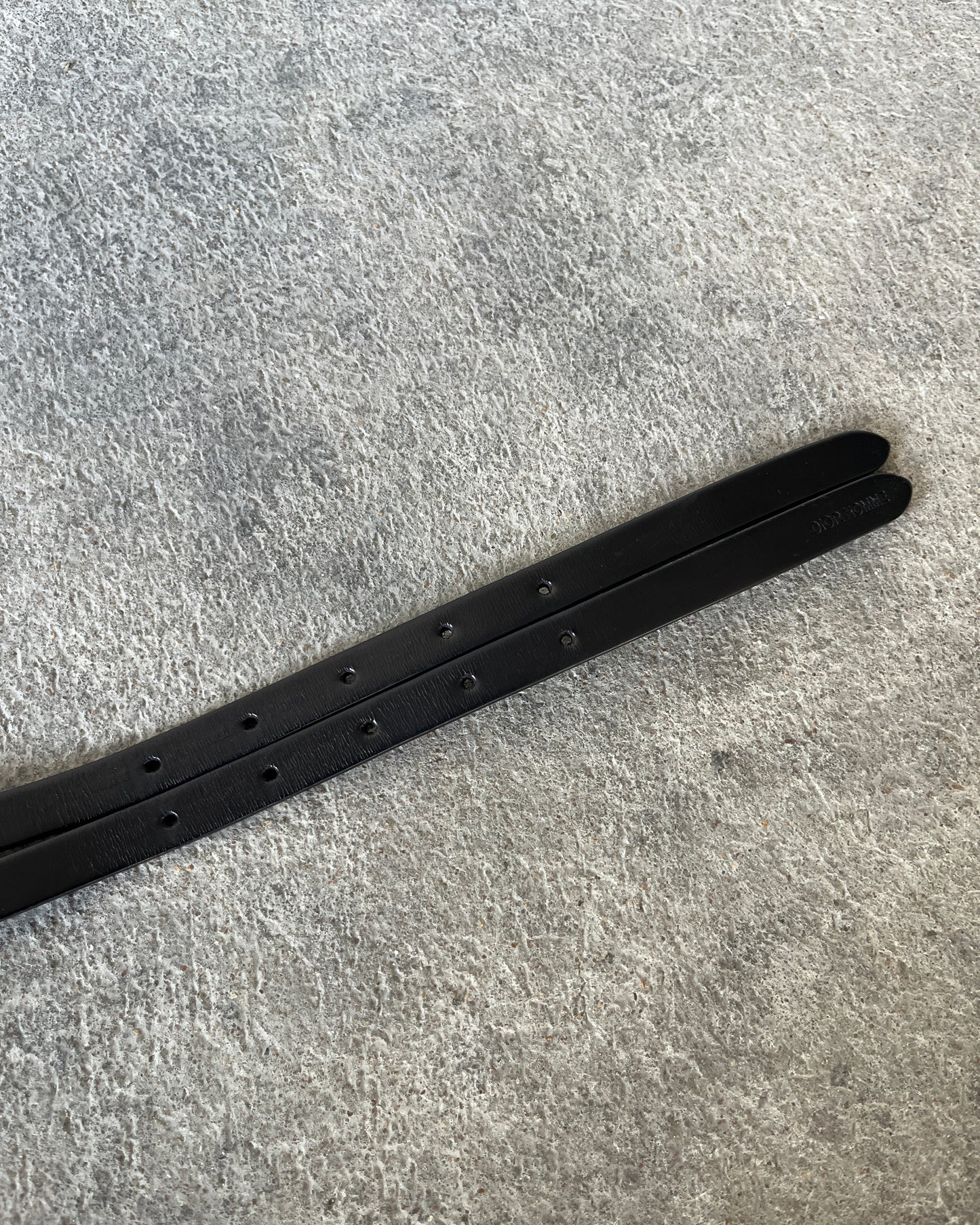 DIOR HOMME AW2002 "REFLEXION" DOUBLE BUCKLE LEATHER BELT