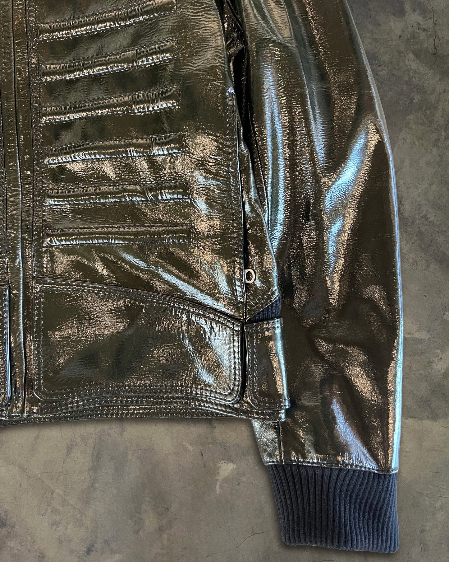 DIOR HOMME AW2008 PATENT LEATHER NAPOLEON BOMBER