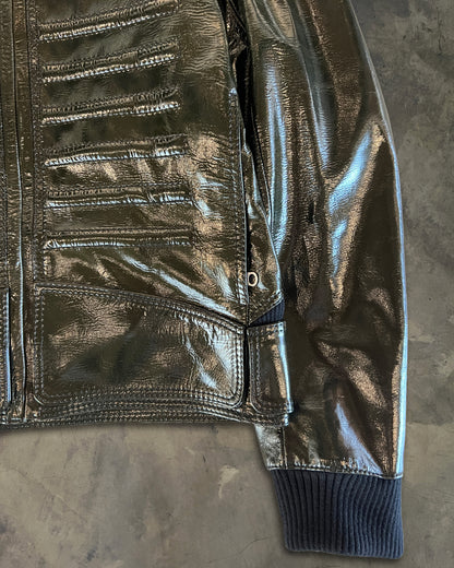 DIOR HOMME AW2008 PATENT LEATHER NAPOLEON BOMBER