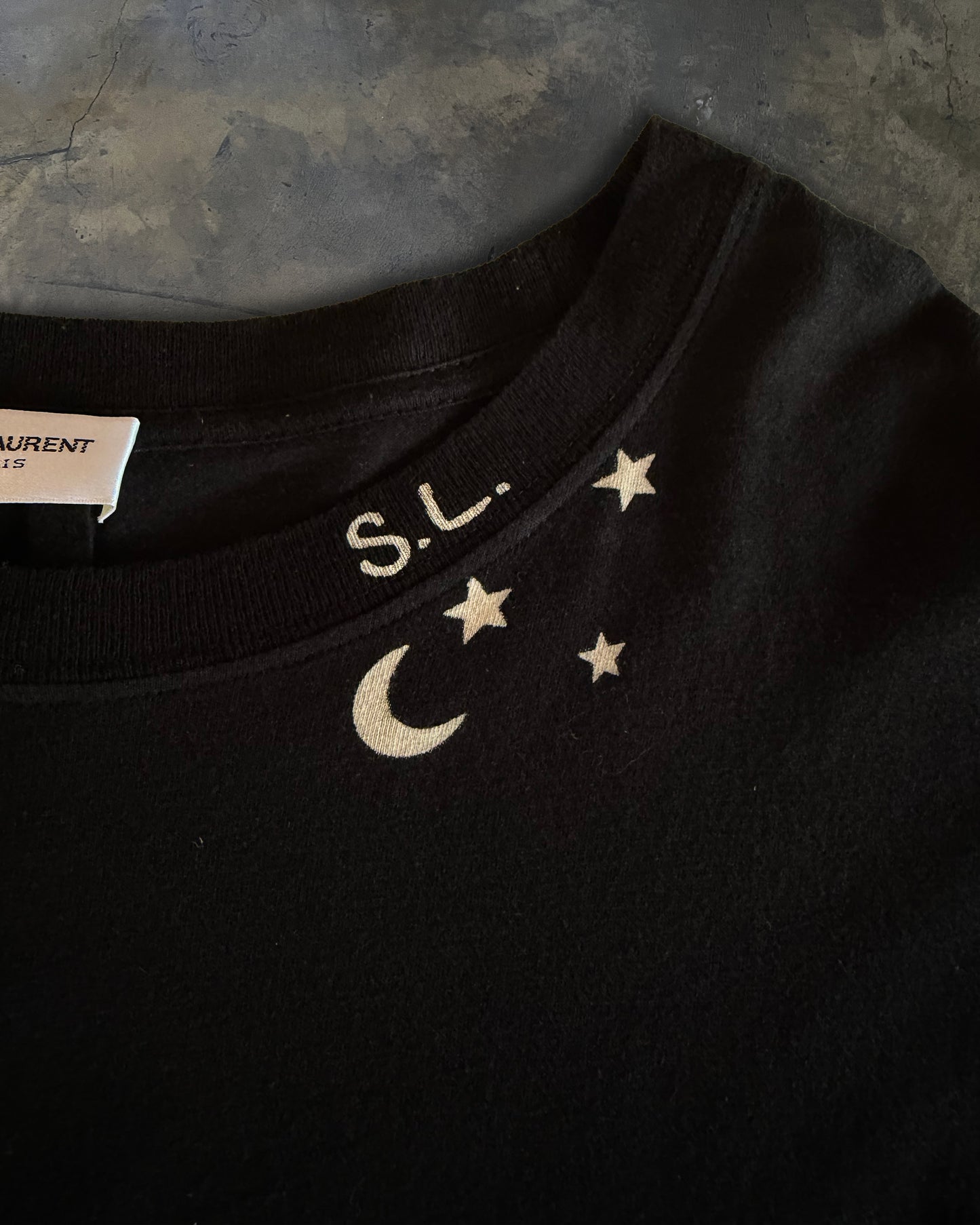 SAINT LAURENT 2016 BLACK STAR TEE