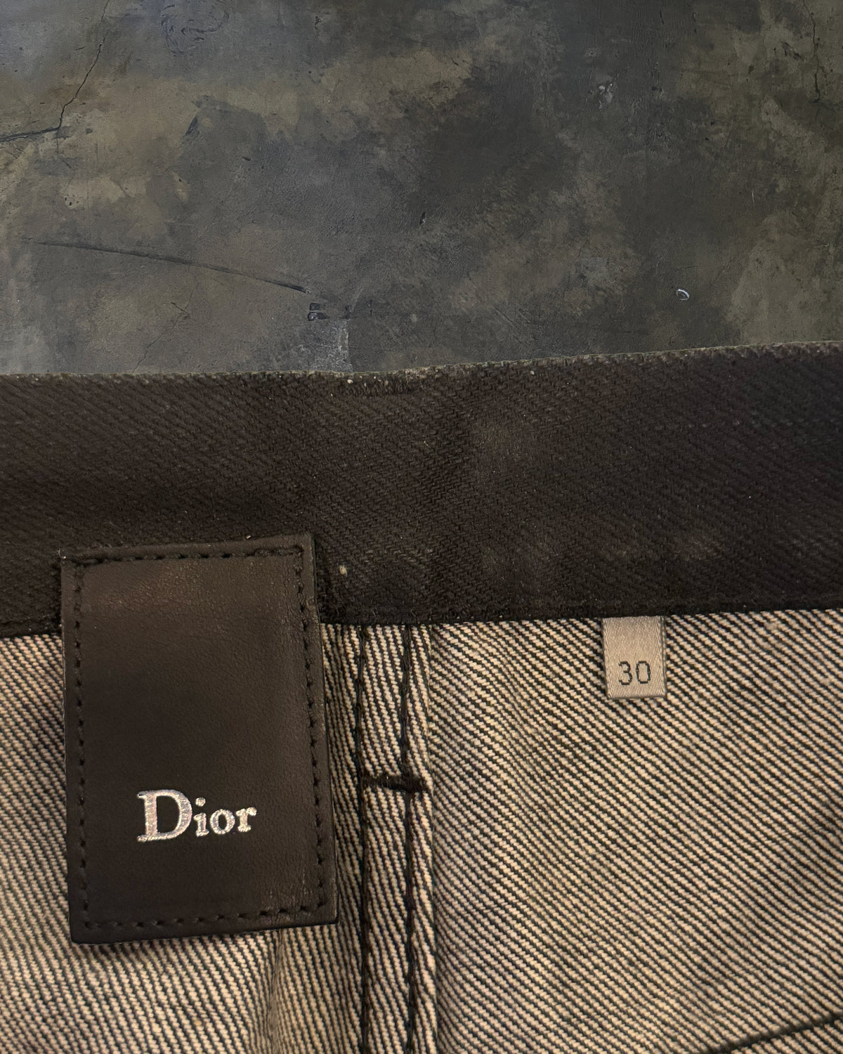DIOR HOMME AW2004 'VICTIM OF THE CRIME' WHISKERED BOOTCUT DENIM