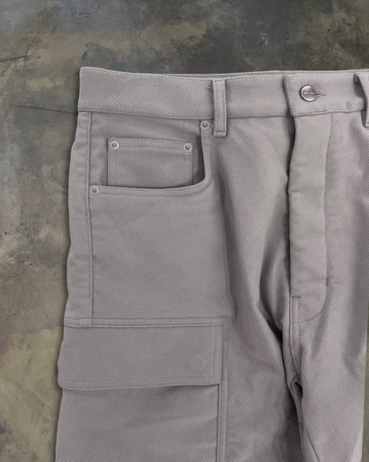 RICK OWENS FW2025 "CONCORDIANS" PEARL DOUBLE CARGO PANTS