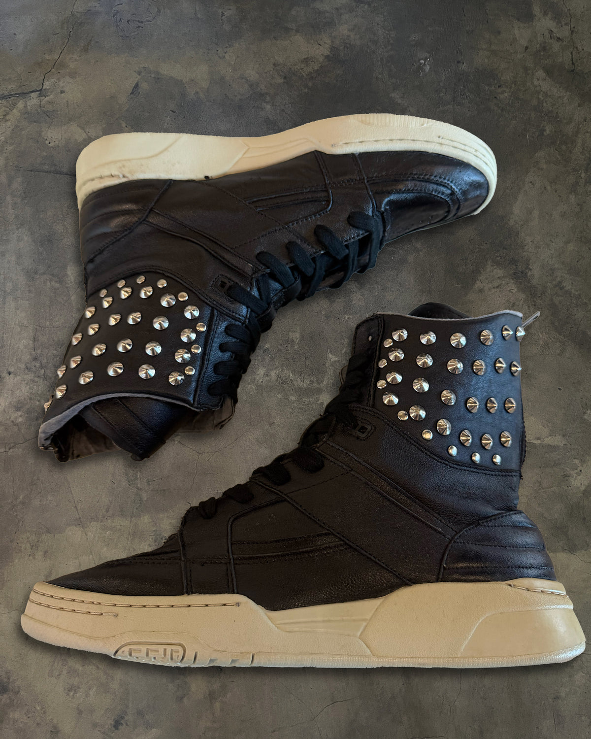 DIET BUTCHER SLIM SKIN STUDDED HIGH TOPS