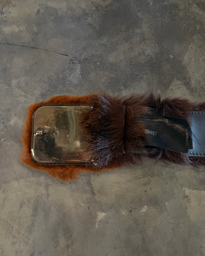 PRADA FW2017 RUNWAY TWO TONE COWHIDE BELT