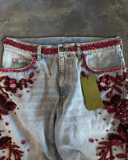 GUCCI SALON SS2023 EMBELLISHED JEANS