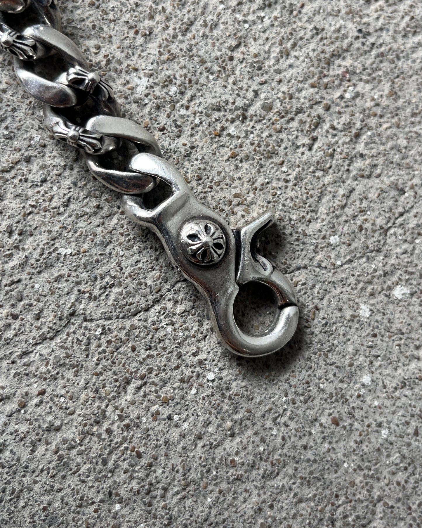 CHROME HEARTS FLORAL ID FANCY LINK CLASP BRACELET