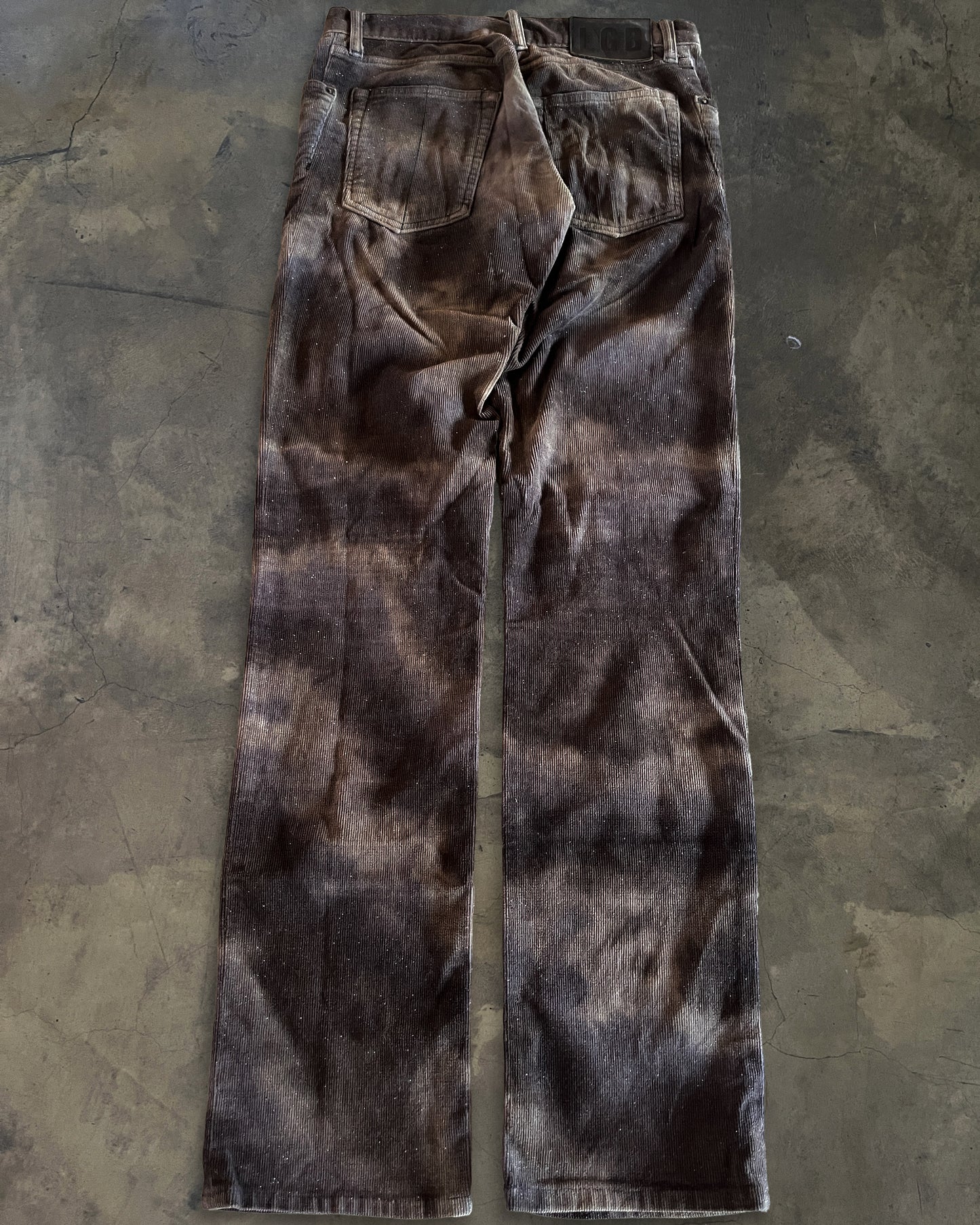 L.G.B VELOUR ACID WASH BIKER PANTS